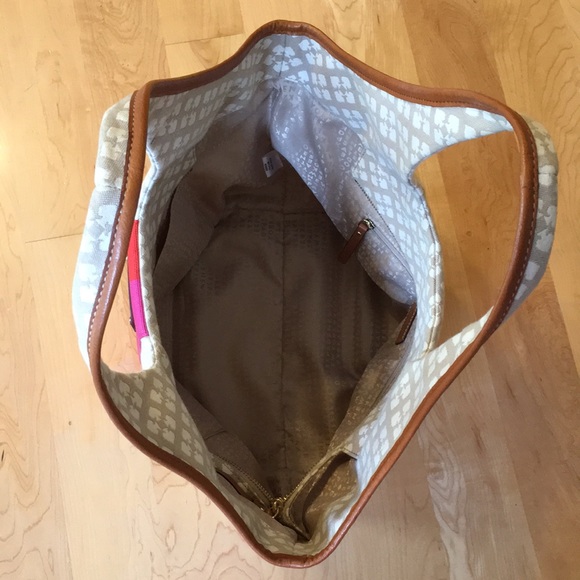 Kate Spade Jacquard Tote With Leather Trims - Picture 8 of 14